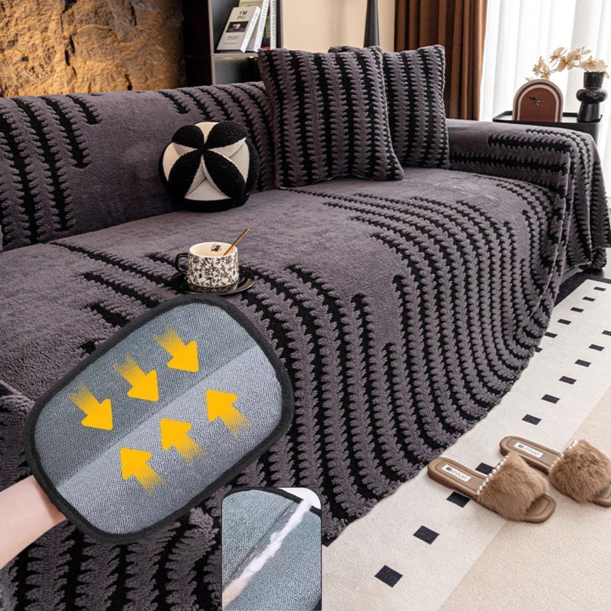 📢📢50% OFF !!⏰⏰Soft Plush Non-Slip Couch Cover