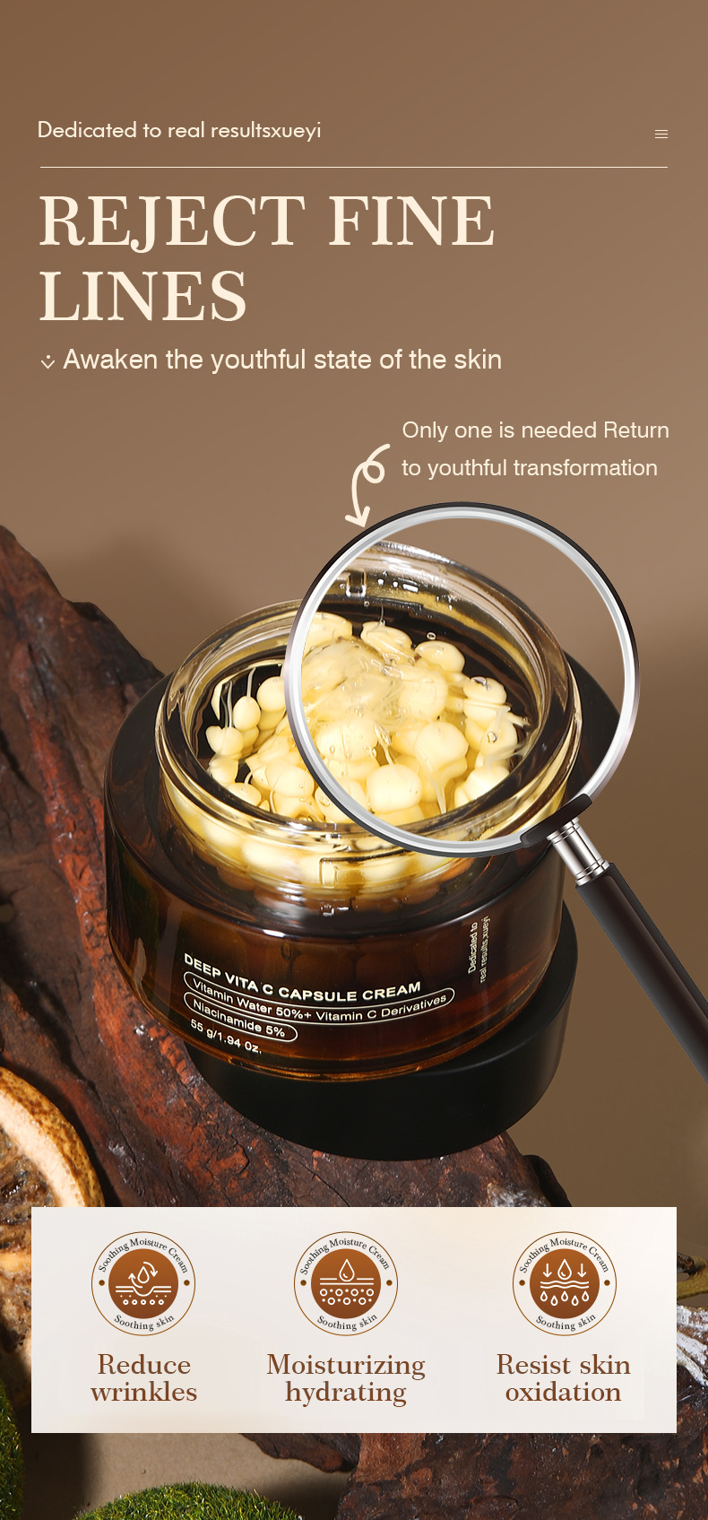 120 Hours Long-lasting Moisturizing Hyaluronic Acid Capsule Cream